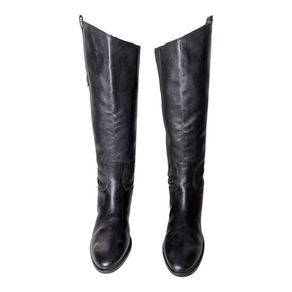 SAM EDELMAN Penny Black Leather Riding Boot Size 7M - Picture 4 of 10